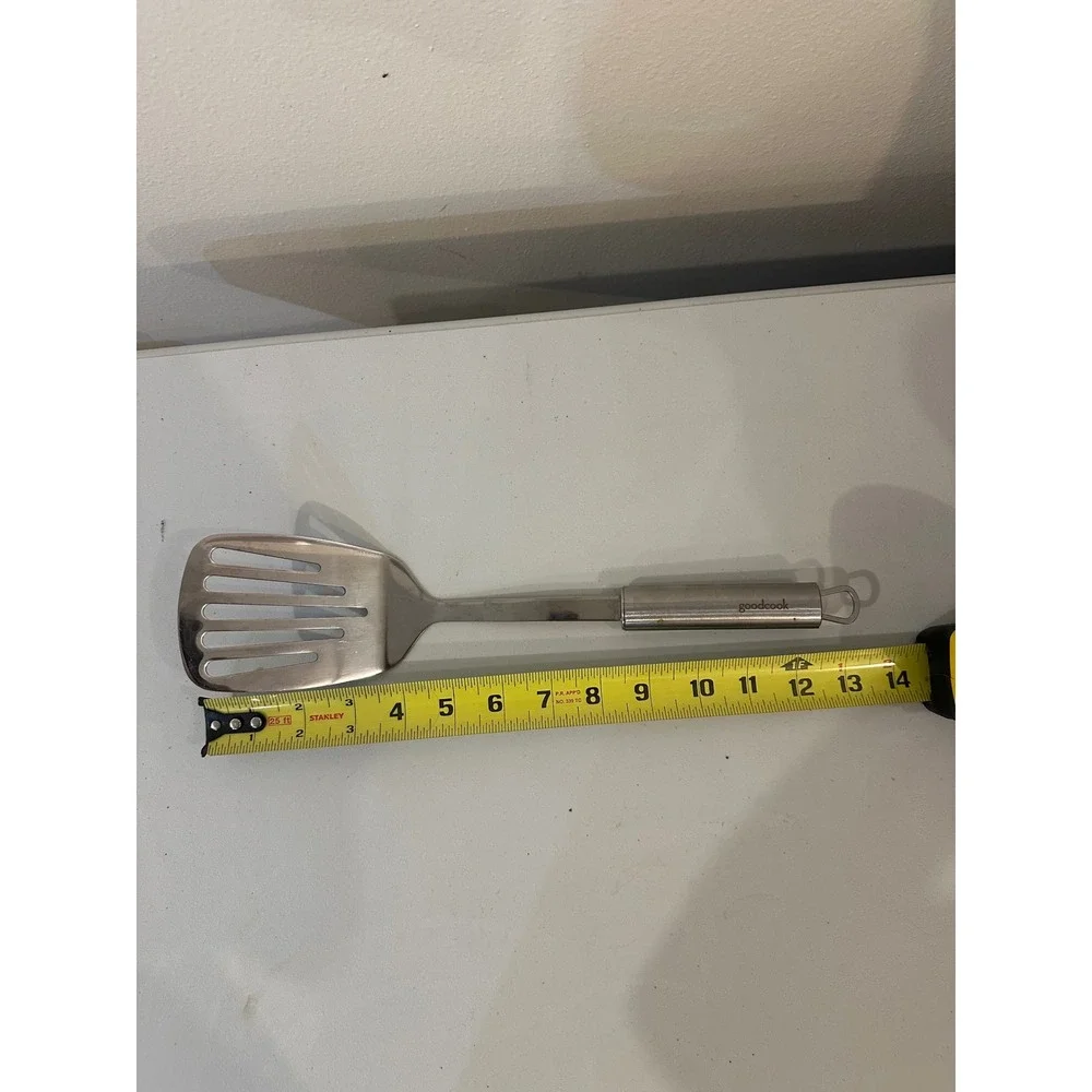 GoodCook Stainless Steel Slotted Turner Spatula Silver Kitchen Tool 13.5 Inch
